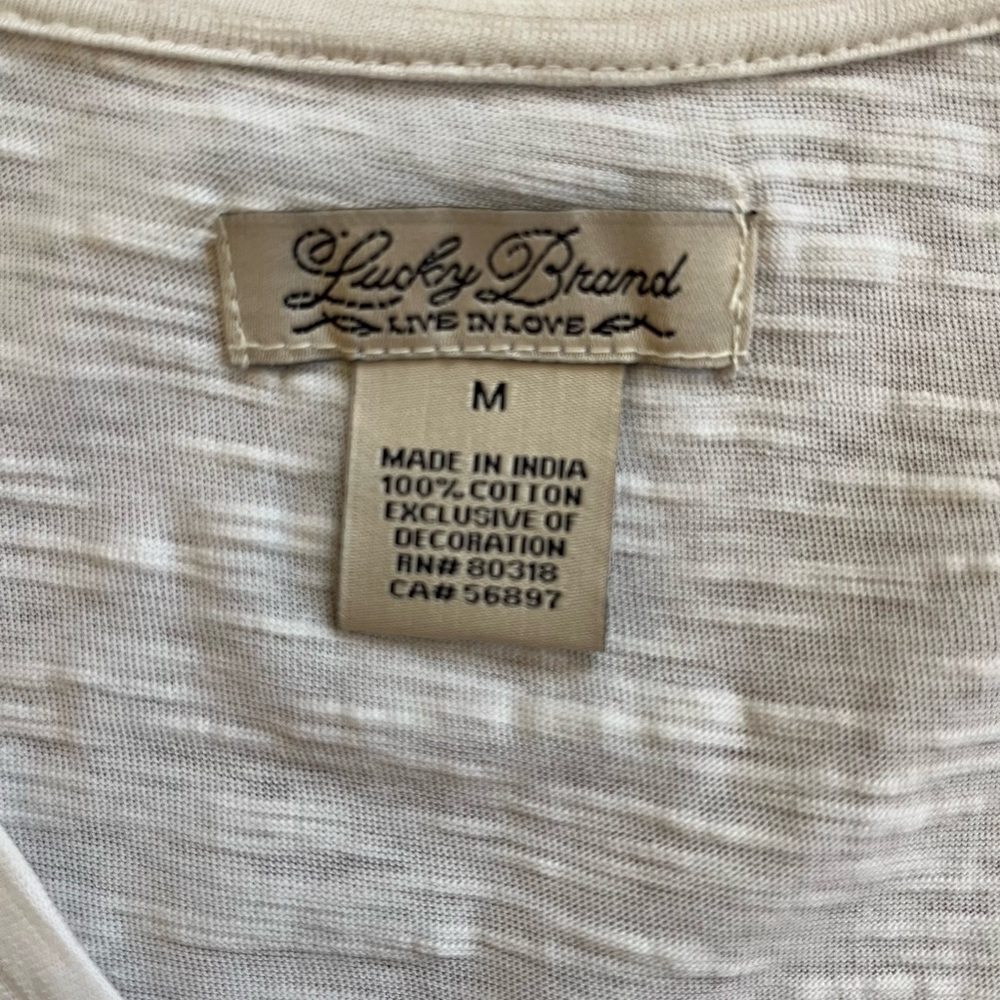 Lucky Brand Beige Peacock Top - Medium - Picture 4 of 6